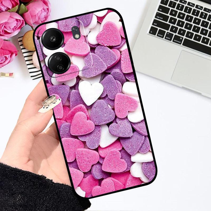 For Xiaomi Poco C65 Case Redmi 13C 4G Cute Cartoon Cover Soft Silicone Phone Case For Xiaomi Redmi 13C Poco C65 C 65 Bumper