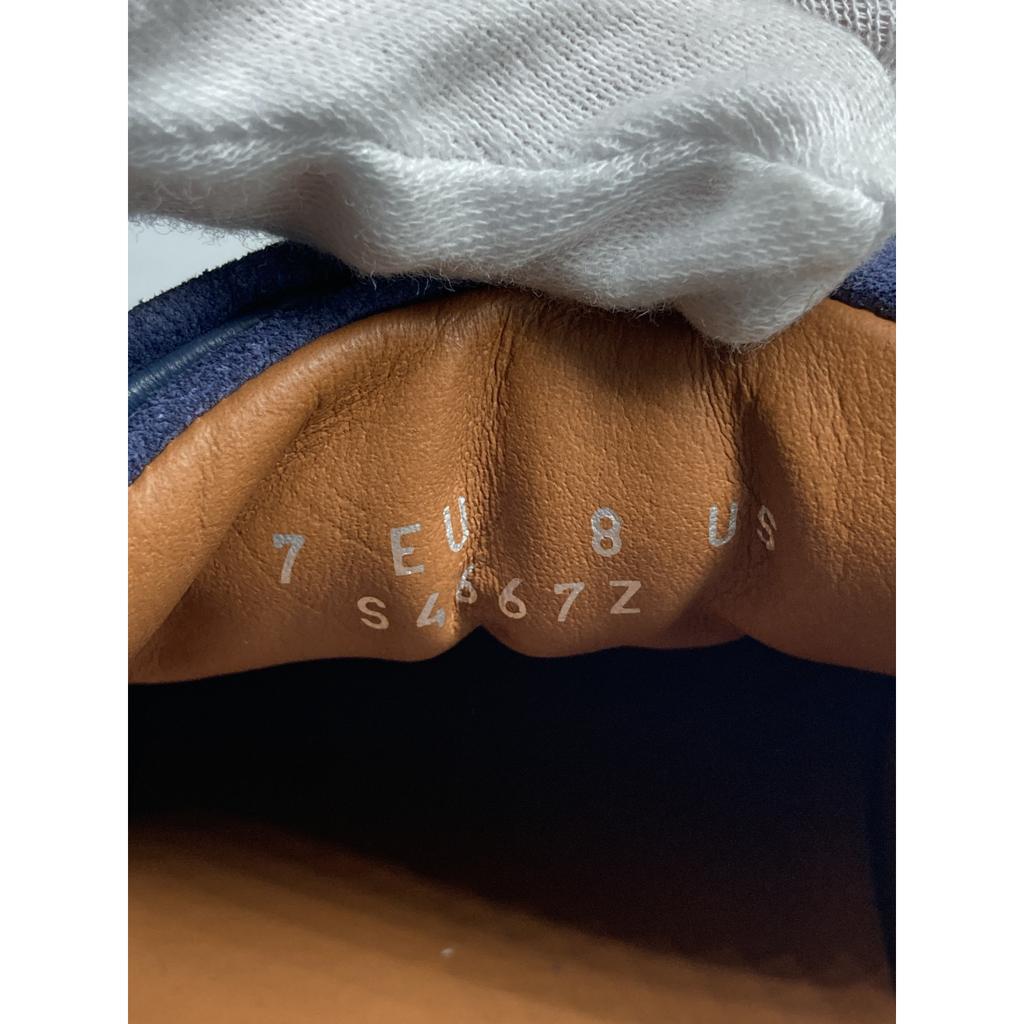 ZEGNA S4667Z Suede Triple Stitch Sneakers shoes US8 NavyUsed