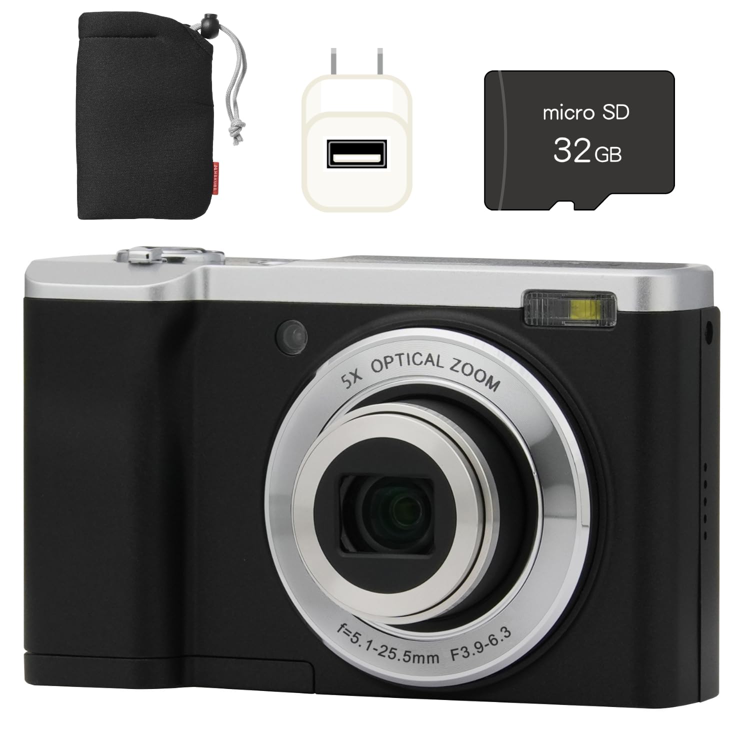 

Kenko Digital Camera KC-ZM08 & microSD32GB & Pouch & Adapter (Set of 4)