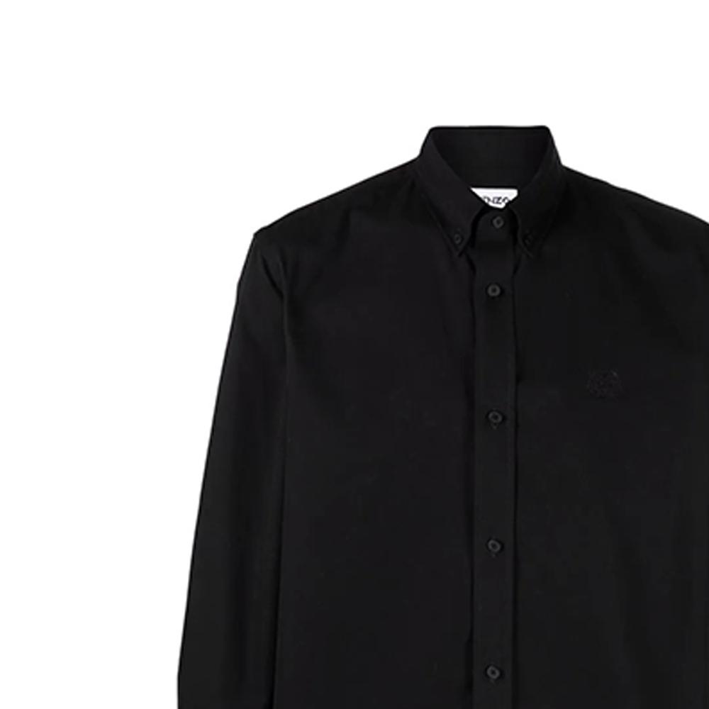 KENZO Shirts Men's Black Lapel Moderate Shirt FC55CH4001LH-99