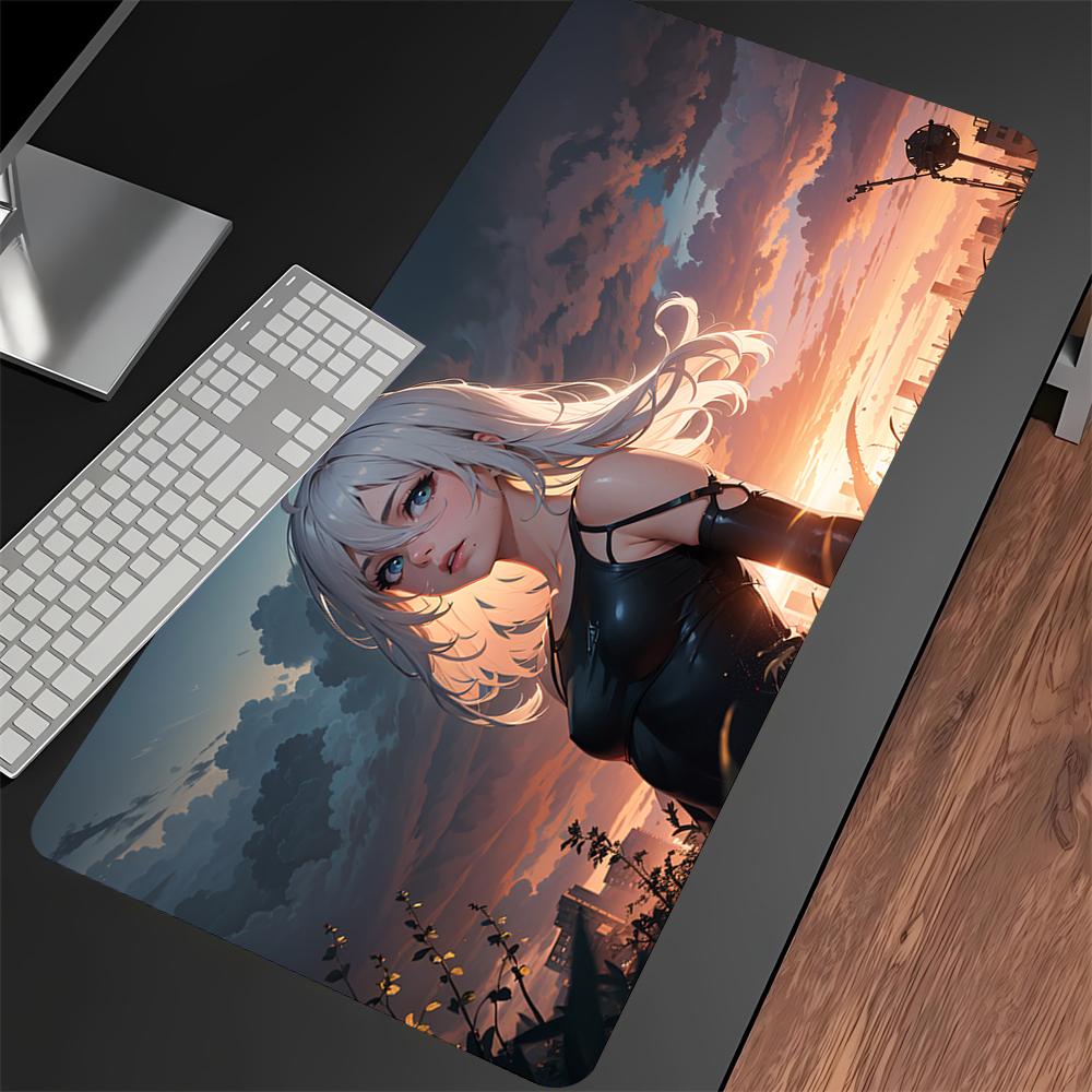 Nier Automata 2b Gaming Mouse Pad Xxl 90x40cm Hd Print NonSlip Rubber Desk Mat For Pc Keyboard Gamer