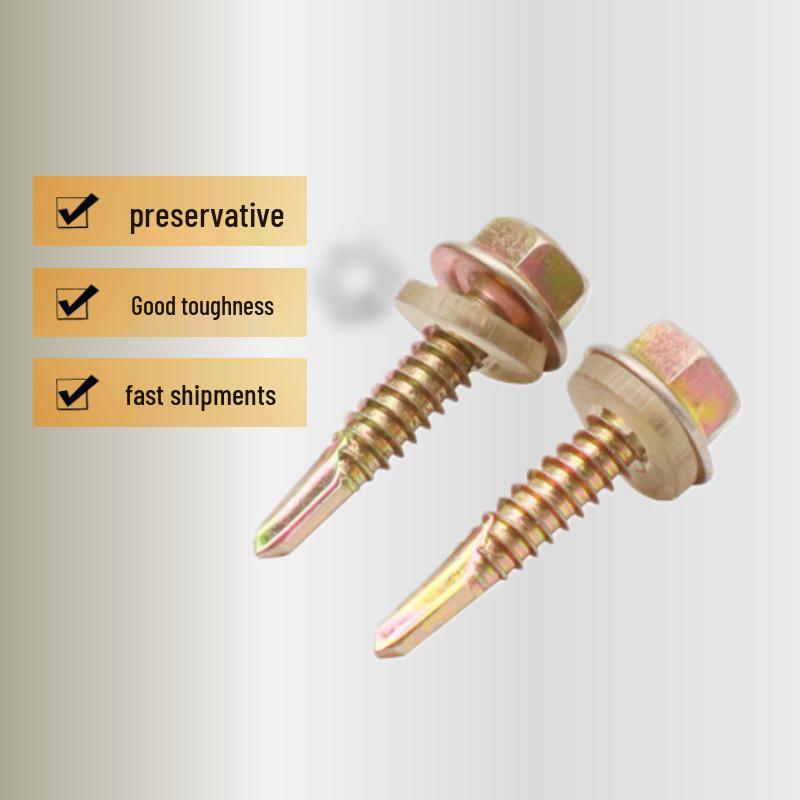 Galvanized Steel Self-Tapping Hex Head Screws for Metal Sheets – 4.8M5.5