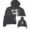 Unisex Oversized Hoodie With Distressed Washed Cotton Print Streetwear Youth Fall