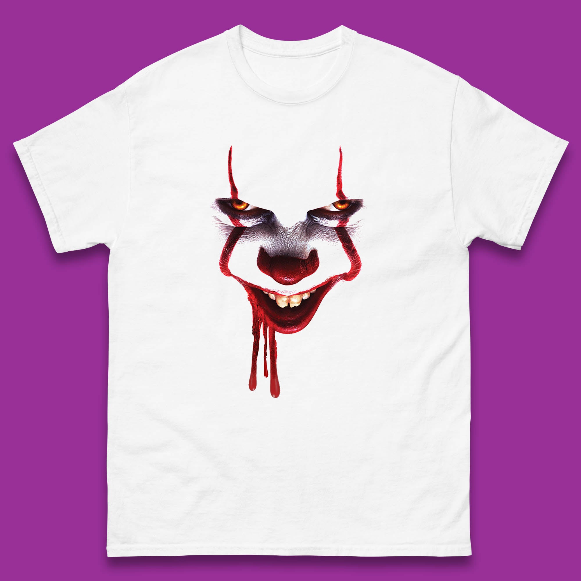 Pennywise Clown IT Chapter 2 Halloween Horror Movie Character Mens Tee Top 4XL
