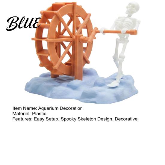 Decorazione Acquario Pesce Scheletro Dinamico Bolla Aria per Acquario Azionato ad Aria Mobile Spettrale Generatore di Bolle Ornamento Divertente Decorativo a Bolle per Aerare e Ossigenare