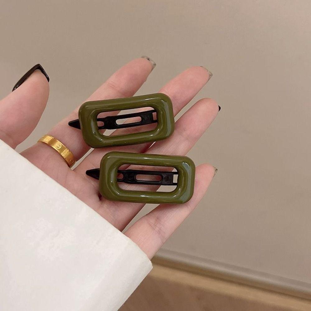 1 Pair Korean Style Hair Clips Square Hair Accessories High Quality Barrettes