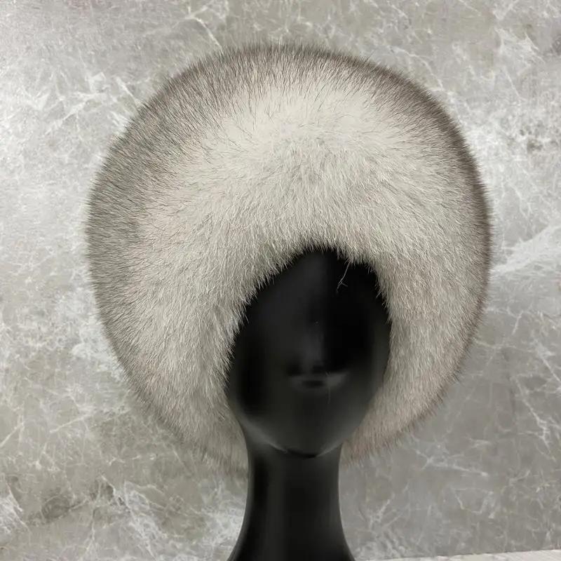 Natural Fluffy Hat Russian Domo Hat Ushanka Winter Woman Cap Hat Fashionable Real Fur Hat Women Warm Russian Hats Wholesale