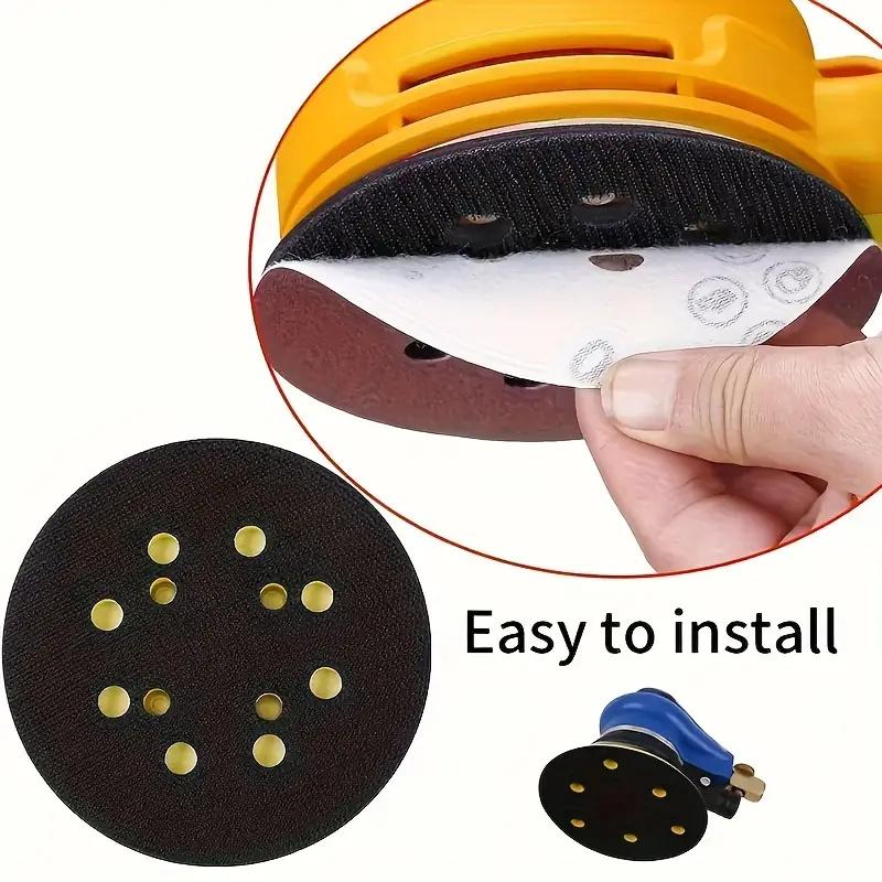 1Pc 125mm 5 Inch Sander Pad 8-Holes Backing Sanding Disc Pad Hook Loop Sanding Pads for Electric Orbital Sander Polishing
