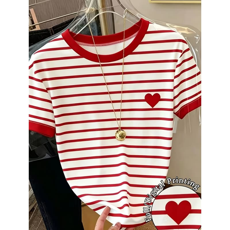 T-shirt da donna a maniche corte stampata in 3D, abbigliamento taglie forti da donna, alla moda e versatile, casual, per l'uso quotidiano