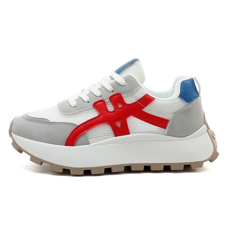 

YB2F33 women s summer 2025 new breathable mesh Forrest Gump shoes platform-soled versatile sports dad women s shoes 40