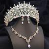 Corona Nuziale per Sposa Confezione da 3 Pezzi Tiara Orecchini Collana Set di Gioielli Sposa Festa Ballo di Fine Anno Costume Gioielli Accessori