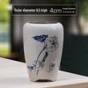 Blue & White Porcelain Flower Pot with Tray for Asparagus Fern, Money Tree, Orchid, Succulents & Bonsai 