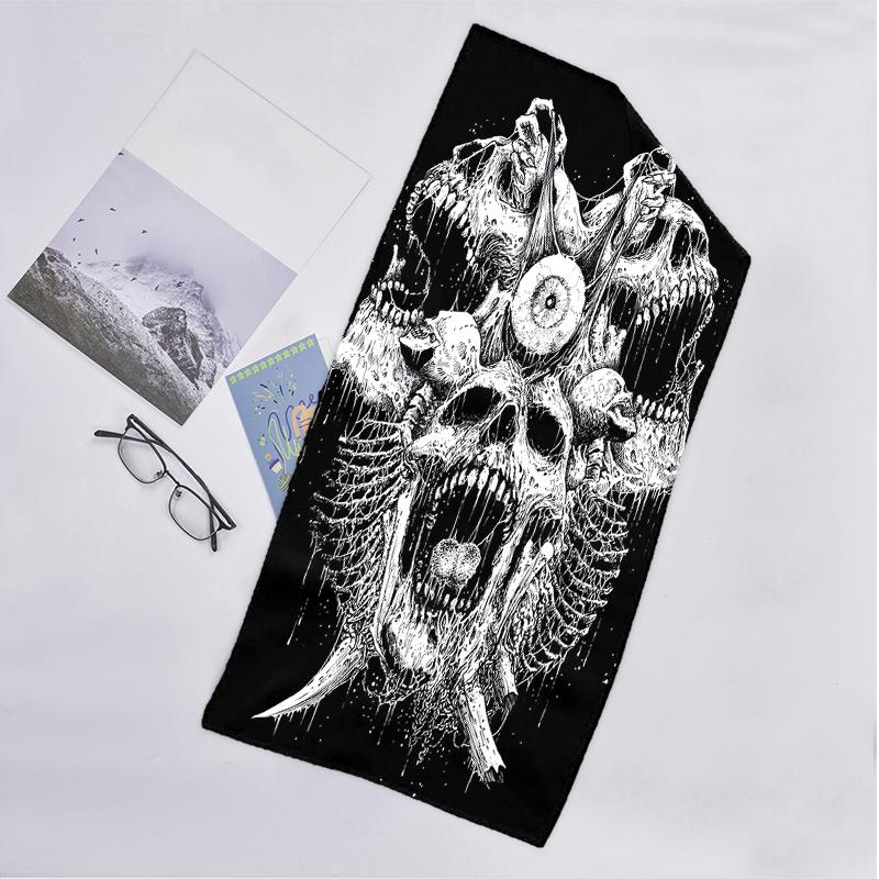 Gothic Skull Fashion Beach Towel: Ideal for Summer Adventures Soft, absorbent and quick drying suitable for swimming and bathing