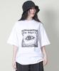 Deumakeu Oversized Square Print Short Sleeve T-Shirt White