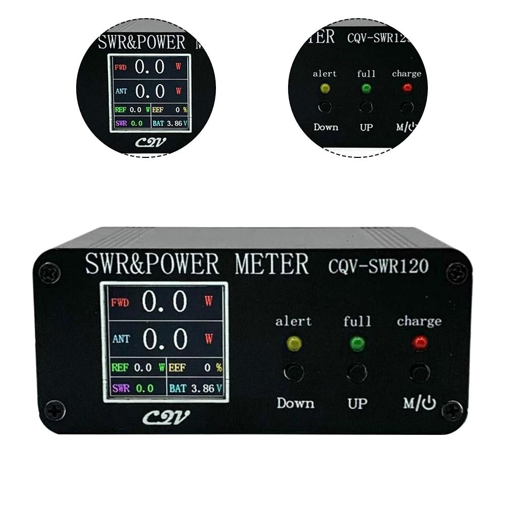 1.8MHz-50MHz 0.5W-120W SWR HF Shortwave Standing Wave Meter LED Power Meter