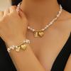 Baroque Pearl Jewelry Set: Necklace, Earrings, Ring, Bracelet, Choker for Women