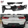 BMW 3 Series G20/G28 Carbon Fiber Rear Diffuser Corner Bumpers with Lights