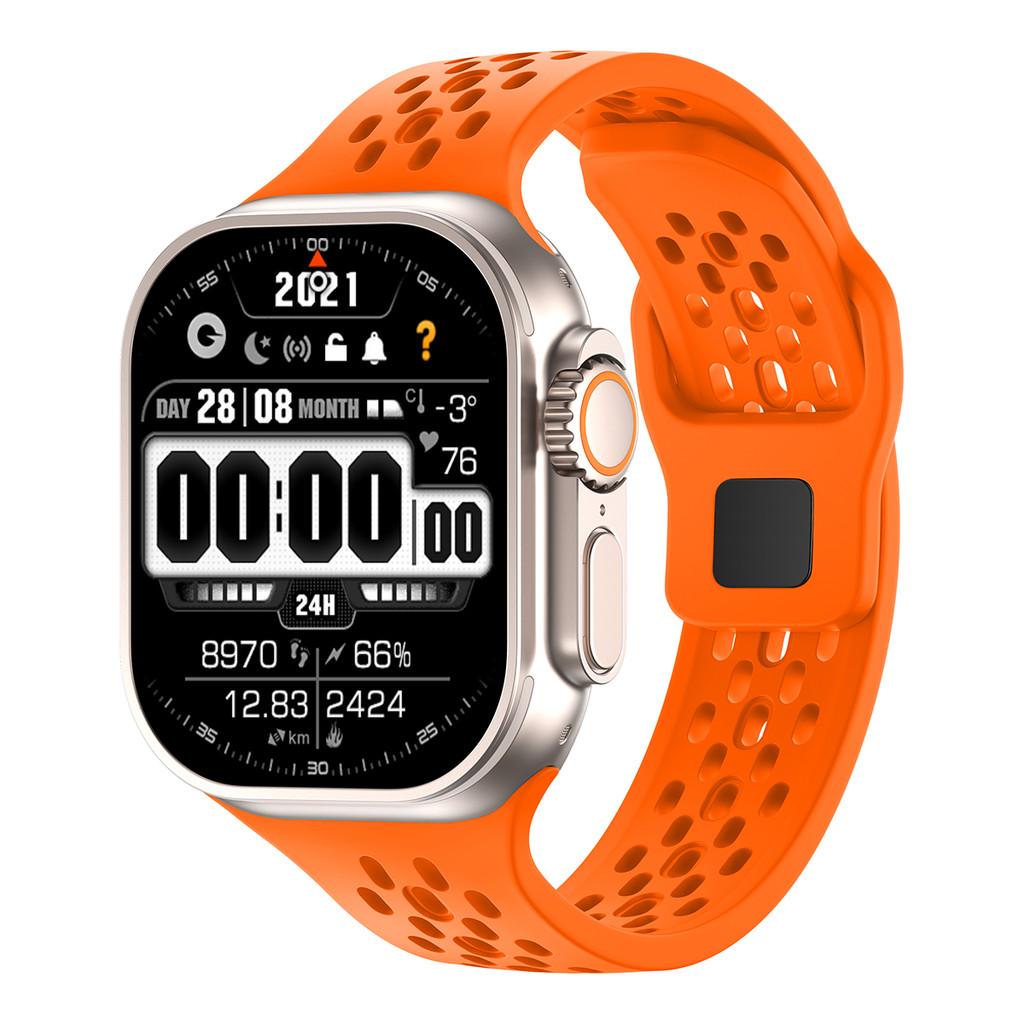 Silicone Band Heat dissipation Strap For Apple Watch 46mm 45mm 41mm 44mm 49mm 40mm 42mm Iwatch Series 11 10 9 8 7 6 SE 3 Ultra 3