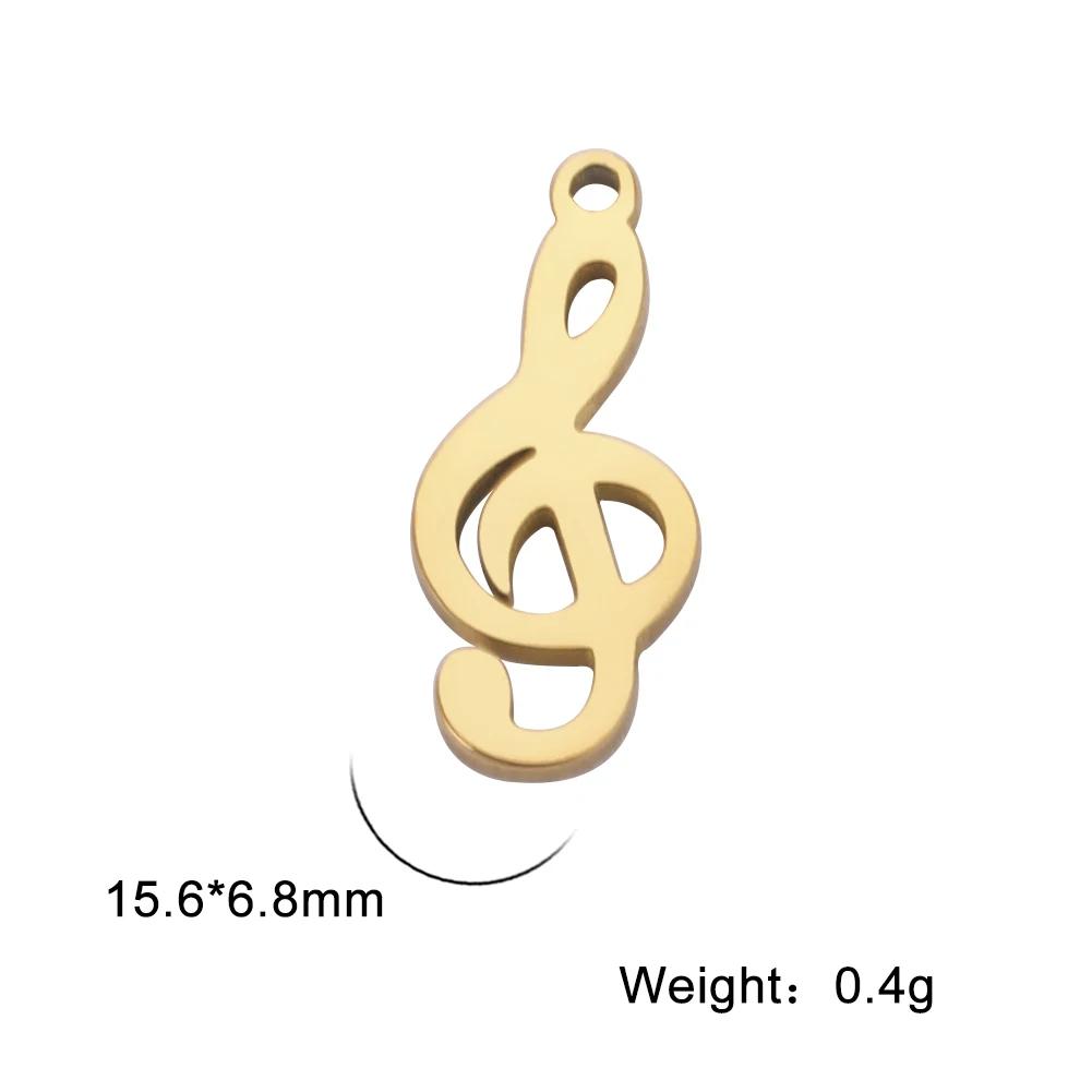 5 Stück/Los DIY Anhänger für Ohrring Halskette Armband Musikbaum Mond Stern Edelstahl Anhänger für Schmuckherstellung Zubehör
