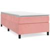 Box Spring Bed Frame Pink 100x200 cm Velvet