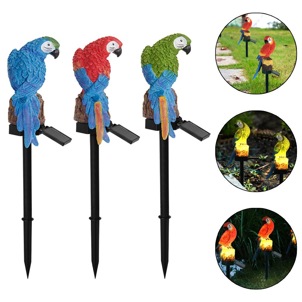 Solar Powered Parrot Garden Light: Waterproof Resin Ornament For Nighttime Holiday Decorations Home Decor Supplies