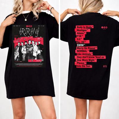 Camiseta de Moda de Verano 2026 BTS Airang World Tour, Camiseta de Concierto, Camiseta de Banda K-pop, Unisex, Camiseta Army, Merchandising de Gira Memorabilia