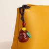 Cartoon Bag Pendant Sandalwood Chinese Style Key Ring Creative Wood Phone Chain  Unisex