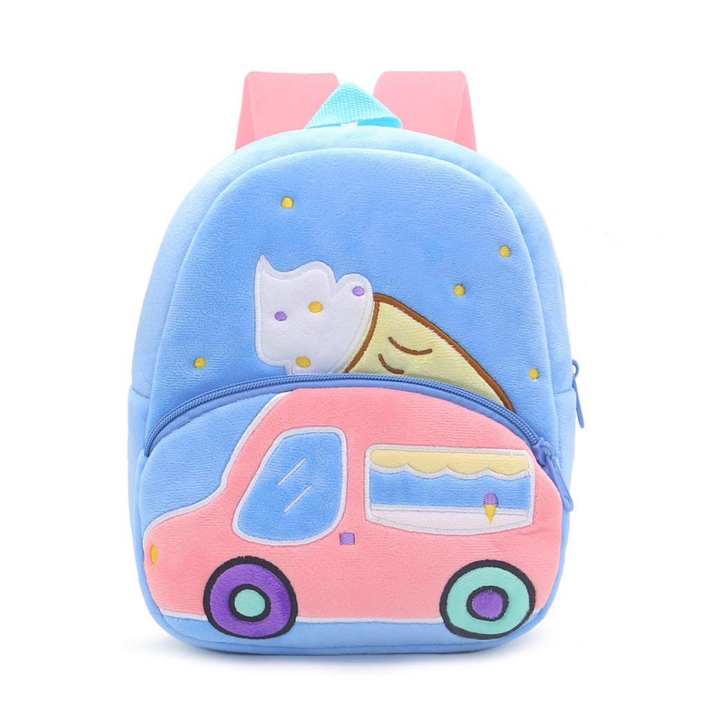Excavator Plush Kids Backpack With Ventilated Comfort For Early Education Use