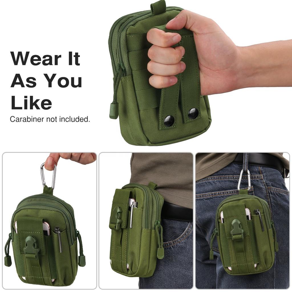 AYPPRO Tactical Camouflage Waist Bag Mobile Phone Saddlebag for Hiking Riding Camp Convenient Mobile Access