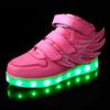 Autumn Children's Wing Light Shoes LED Luminous Shoes USB Charging Fluorescent Shoes Student Hip-hop Shoes