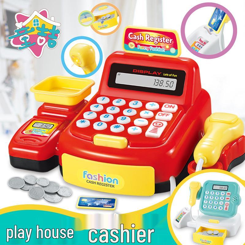 Children's Interactive Toy: Supermarket Cash Register with Lights