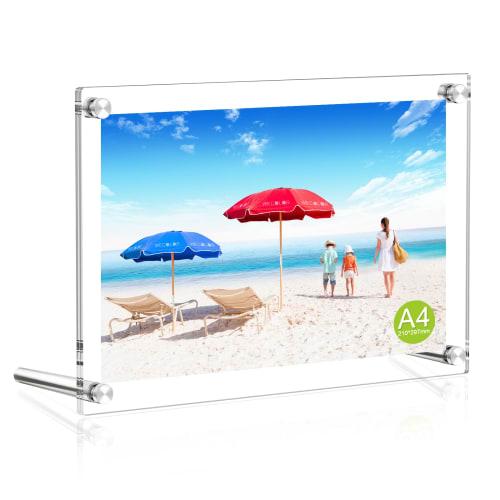 WeColor Acrylic Photo Frame, A4 Size, with Stand, Wall Mountable, Photo Frame, Poster Frame, Permit, Certificate, and Invoice Issuance