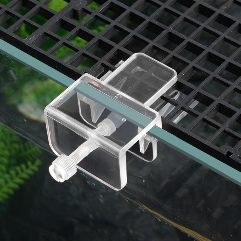 6 Pieces Fish Tank Screen Net Holder Bracket Landscape Net Mounting Holder Multifunctional Transparent Acrylic Bracket