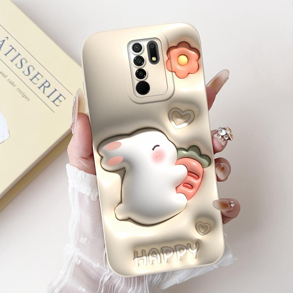 For Xiaomi Redmi 9 9a 9C NFC 9T 9 Power 9 Prime Phone Cases Cover Flowe Rabbit Panda Avocado Soft Silicone Protective Bumper