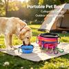 Silicone Collapsible Portable Pet Food Water Bowl Durable TPR Leak Proof Travel Outdoor Feeding Dish for Cats Dogs Puppies Hiking Walking Supplies
