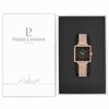 Pierre Lannier Le Carre Collection Mesh Strap Watch P008F938 Women's, Officially Imported, Pink Gold and Black