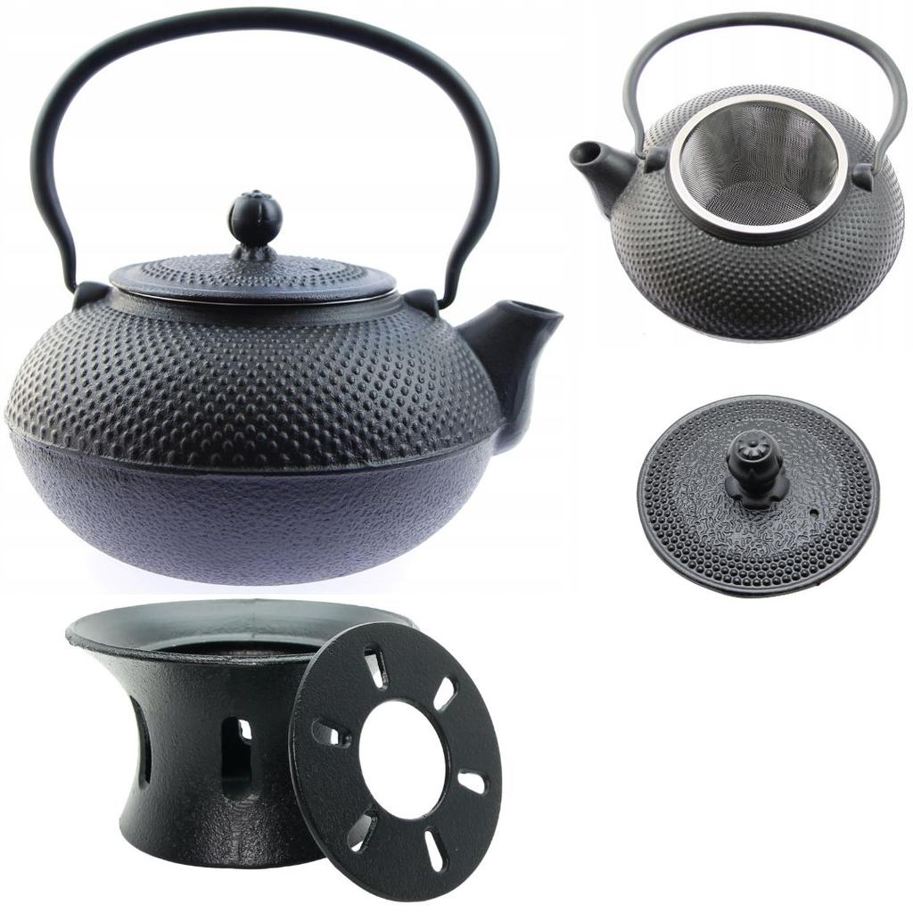 CAST IRON KETTLE 1.5 L TEA INFuser with Strainer + Warmer