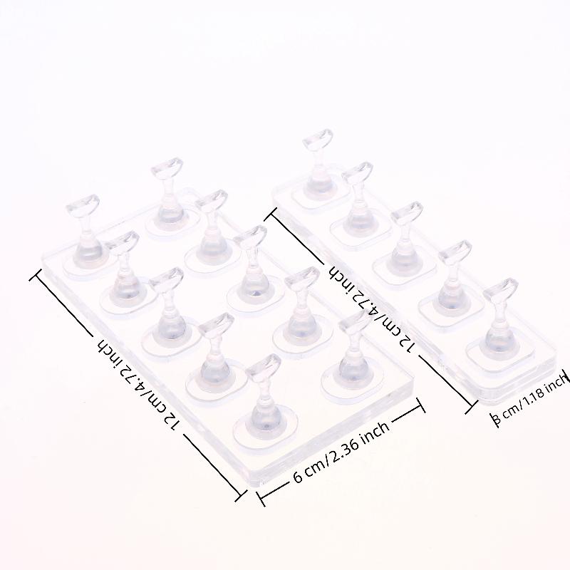 1 Set Non-Magnetic Nail Display Acrylic Nail Display Stand Tips Holder Nail Practice Stand Fingernail Diy Manicure Stand Tools