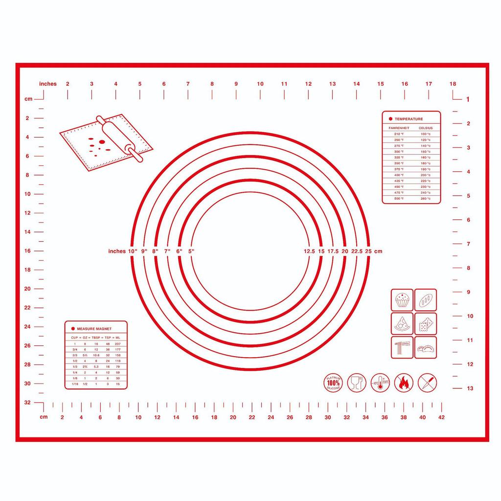 Silicone Baking Mat Pizza Dough Maker Pastry Kitchen Gadgets Cooking Tools Utensils Bakeware Kneading Accessories Lot