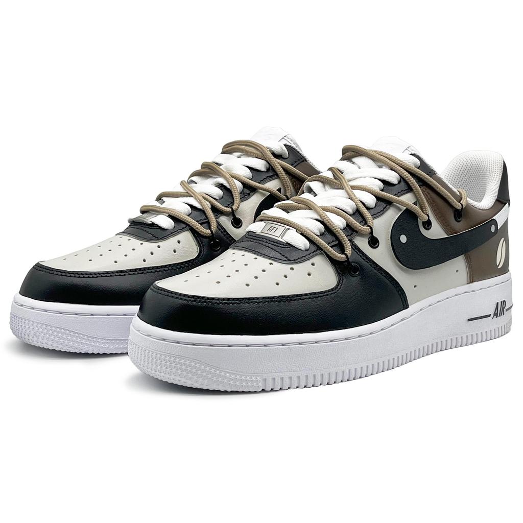 Nike Air Force 1 Skateboard Shoes Unisex Low top Black, Brown, Beige CW2288-111(Team131-)