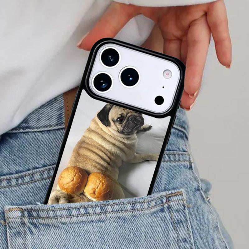 Angel Pug Phone Case for iPhone 16e 15 14 13 12 17 Pro Max Plus Air 17pro Cover Coque