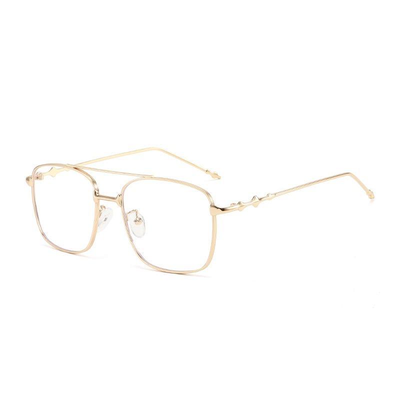 New fashion double beam personalized sunglasses men and women travel street shooting versatile box sunglasses