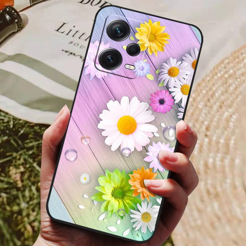 Dla Redmi Note 12 Pro 5G NFC Etui Czarna Pokrywka Lew Wilk Silikonowe Miękkie Tylne Etui Dla Telefonu Xiaomi Redmi Note12 Pro 5G Capa