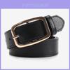 Simple Ladies Leather Belt With Square Pin Buckle For Casual And Office Wear