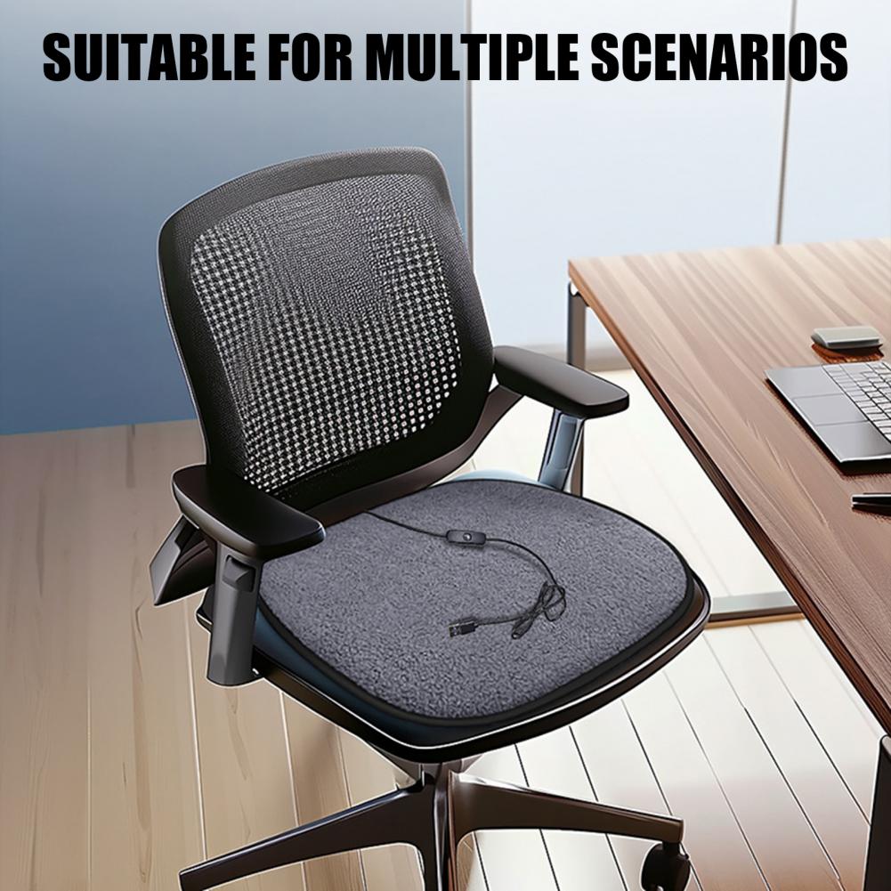 Heated Car Seat Cushion USB Heated Chair Pad for Winter Drives Portable Heated Seat Cover for Office Home Outdoor Activities Ant