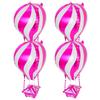 4Pcs Hot Air Balloon Shaped Aluminum Foil Balloon Vibrant 4D Design Reusable Party Decoration Birthday Wedding Festive Event