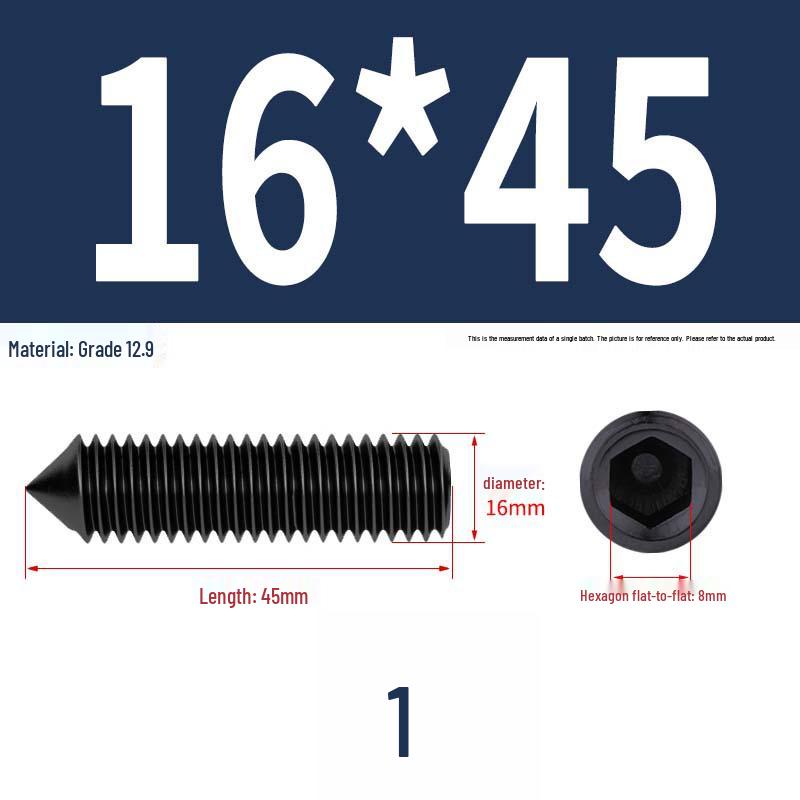 12.9 Edelstahl 304 Innensechskant Kegelspitze Gewindestift M2/M3