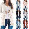 Damen Mittelanger Pullover Strickjacke Kapuzenjacke Modische Kleidung Aus Europa Und Amerika Lager Verfügbar