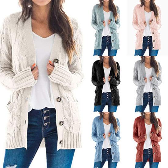 Damen Mittelanger Pullover Strickjacke Kapuzenjacke Modische Kleidung Aus Europa Und Amerika Lager Verfügbar