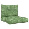 Pallet Cushions 2 pcs Leaf Pattern Oxford Fabric